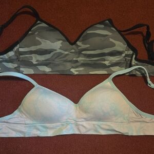 SO Camouflage Bralette and Pastel Tie-Dye Bralette Duo